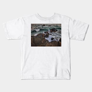 Dark Stormy Ocean Waves Kids T-Shirt